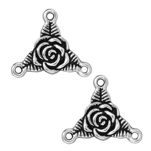 EARRING PART SWIRL DESIGNED ONE TO THREE HOLE FINE PEWTER CONNECTOR 