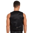 thumbnail image 5 of inhzoy Mens V-Neck Vest with Shiny Sequins Slim Fit Tuxedo Waistcoat Silver 4XL, 5 of 9