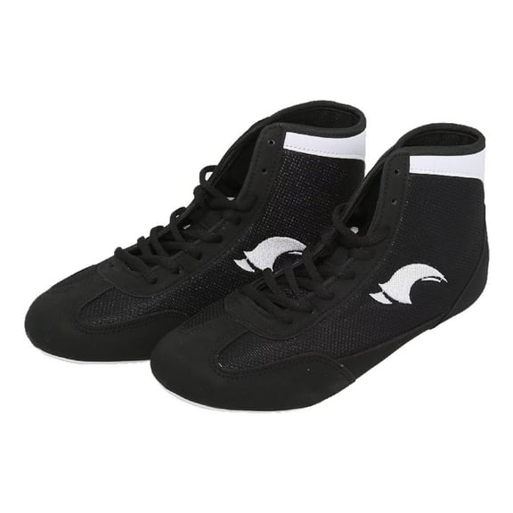 Cyiecw Kids Boys Boxing Shoes Lace-up High Top Training Wrestling Shoes for Boys Competition Training Shoes Youth