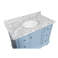 thumbnail image 4 of Bella 42" Bathroom Vanity with Powder Blue Cabinet and Carrara Marble Top, 4 of 6