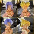 thumbnail image 3 of Figuras de Trunks de Dragon Ball Z de 41 cm, figura de Super Saiyan de 4 cabezas y 2 manos, estatua de anime de PVC, modelo de acción coleccionable, juguete de decoración de escritorio, 3 of 4