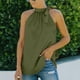 thumbnail image 3 of Blusa informal para mujer, camiseta sin mangas con cuello halter para mujer, camisetas informales para mujer, rendimiento de alta gama, 3 of 6