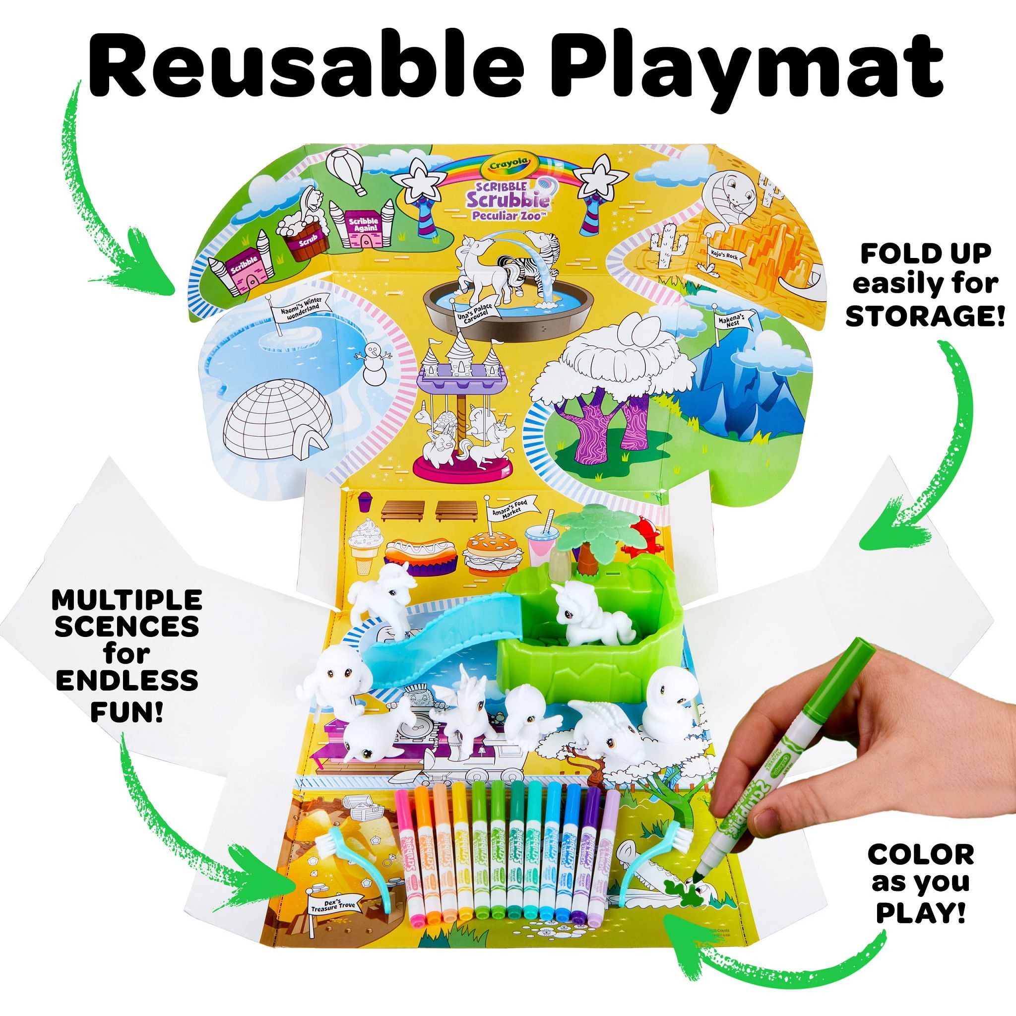 Crayola Scribble Scrubbie Peculiar Zoo Mess Free Playset, Creative Toys, Gift for Beginner Child - image 3 of 9