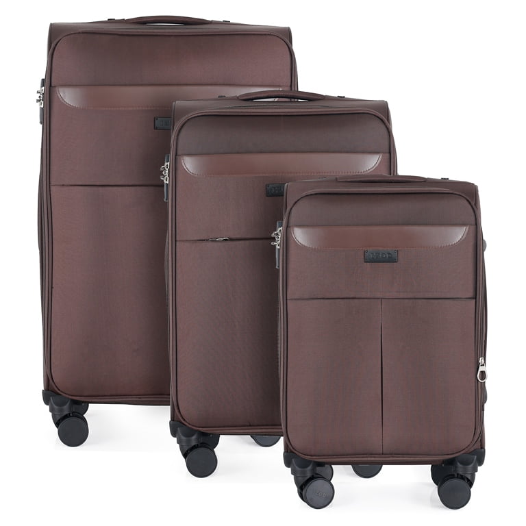 IZOD Liam Soft Shell Spinner Suitcase Set with Combo Lock, 3 Piece