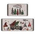thumbnail image 1 of Dsscvnef Festive Velvet Christmas Carpet Set Home Décor Room Rug Cozy Winter Floor Mat for Seasonal Cheer 2PCS, 1 of 6
