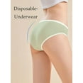 thumbnail image 3 of GaaiKei Disposable Underwear for Women 14 Pack Cotton Panties High Cut Briefs Travel Business Spa,XS, 3 of 5