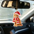 thumbnail image 4 of 2026 Christmas Home Party Decoration Cute Christmas Tree Decorations Flat Printed Acrylic Christmas Hanging Ornaments Lovely Pet Pendant For Xmas Party Home Indoor Holiday Decor, 4 of 8
