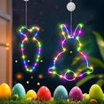 thumbnail image 2 of LED Easter Rabbit Window Light Hanging Fairy Lights CuteBny Light Window, 2 of 8