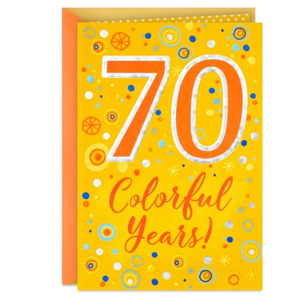 Hallmark 70th Birthday Card (Colorful Years)