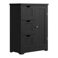 thumbnail image 6 of ZENY Bathroom Storage Cabinet with 3 Drawers and 1 Adjustable Shelf , Entryway Home Decor Furniture Towels Storage Organizer Unit, Black, 6 of 8