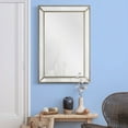 thumbnail image 1 of Rectangular Mirror with Beaded Frame and Antique Brass Finish, 1 of 1