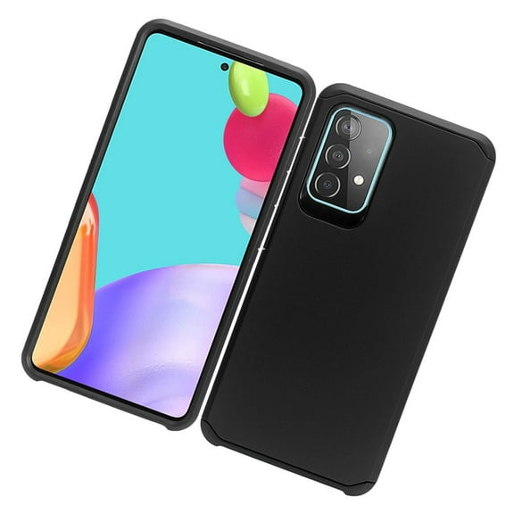 Case for Samsung Galaxy A52 5G Armor Dual Layer 2 in 1 Rubberized Hard Shell Shockproof TPU Hybrid Protection Slim Cover for Galaxy A52 5G by Xcell - Black