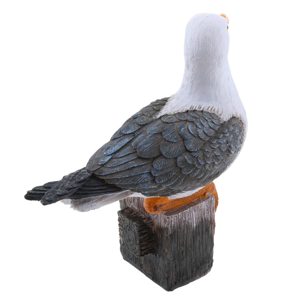 2pcs Resin Craft Seagull Statue Garden Sculpture Outdoor Landscape Decoration