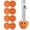 Orange, variant on 8PCS Smileyballs Pre-cut Walker Tennis Ball Glides (Orange)