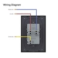 thumbnail image 4 of Enchufe eléctrico de pared LIVOLO, receptáculo dúplex negro, 15 A, 110 a 220 V, 4 of 7