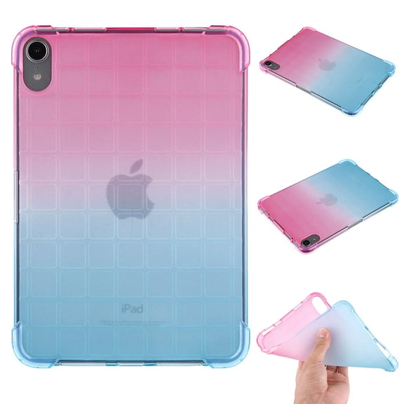 Allytech Case for iPad 10.9 inch 2022(10th Gen), Gradient Color Soft TPU Slim & Light Weight Protective Silicon Back Cover for iPad 10th Gen 2022(A2696 A2757 A2777), Pink Green