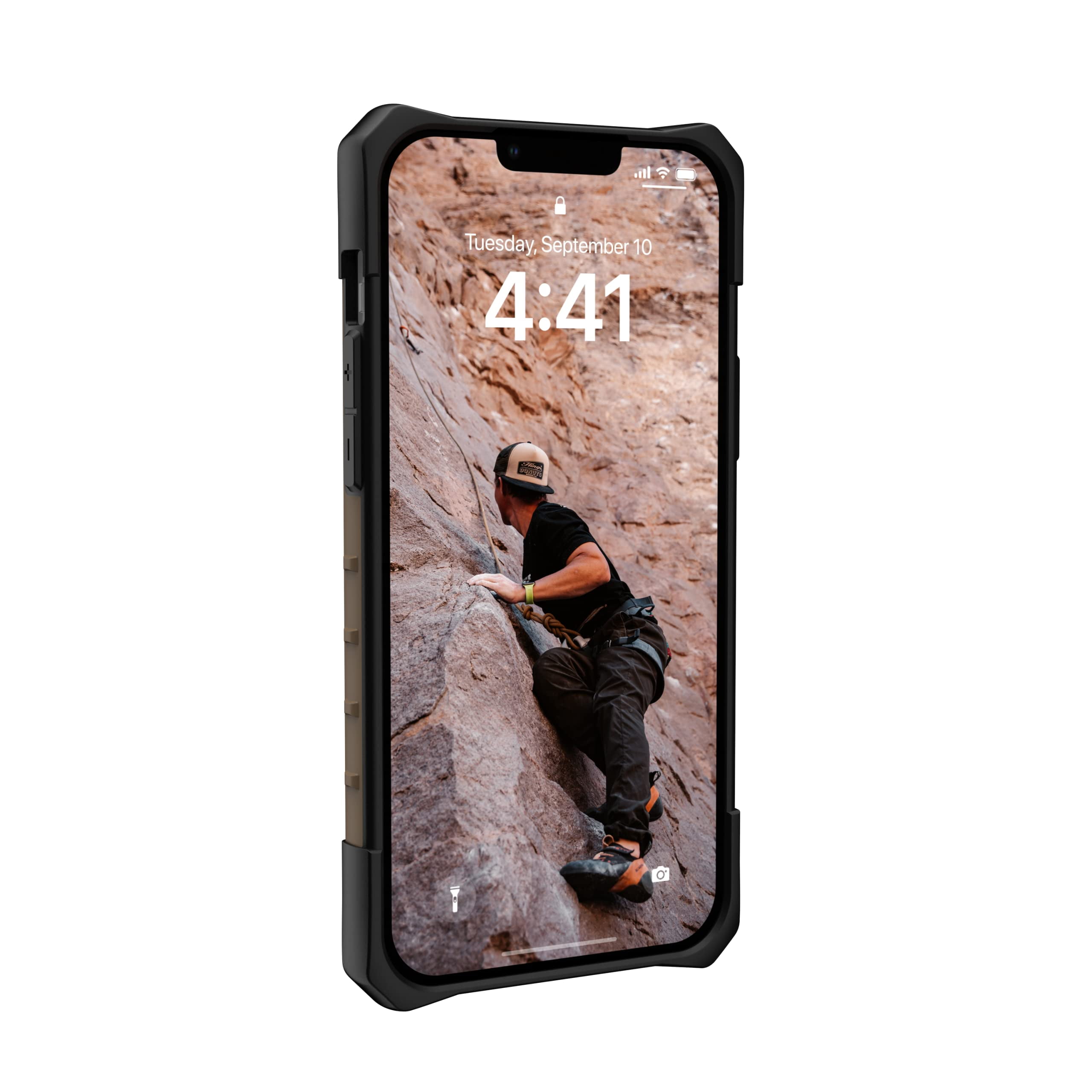 UAG iPhone 14 Plus Case Brown Dark Earth 6.7" Pathfinder Slim Lightweight Shockproof Dropproof Rugged Protective Cover Compatible with Wireless Charging by URBAN ARMOR GEAR