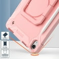 thumbnail image 3 of Kids Durable Handle Case for iPad Pro 11 Inch 5th Generation 2024, Silicone PC Heavy Duty Protection [360 Rotating Ring Stand/Adjustable Shoulder Strap] Tablet Case Cover, Rosegold, 3 of 8