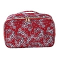 thumbnail image 3 of Flynix Empty American Mahjong Tile Bag Carrying Portable Party Pouch Gift Organizer Red, 3 of 9