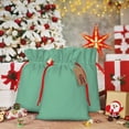 thumbnail image 5 of Linen Bundle Pocket Gift Bag Drawstring Opening And Closing Method For Christmas Birthday Anniversary As A Gift Packaging Medium Sage Green, 5 of 8