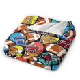thumbnail image 2 of KLL Fleece Blanket Plush Throw Blanket American Football ,Soft Fuzzy Cozy Flannel Blanket for Couch Sofa Bed.(40"x30" ), 2 of 7