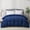 Blue, variant on Full Size Goose Down Comforter, Extra Fluffy Blue Duvet Insert, Ultra-Soft Breathable All Season Bedding, Down Proof 235T Fabric, Plush Comfort