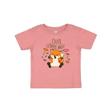 

Inktastic Opa Loves Me!- cute baby fox Gift Baby Boy or Baby Girl T-Shirt