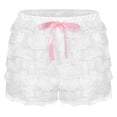 thumbnail image 3 of Alvivi Womens Lolita Bloomer Layered Ruffle Lace Booty Shorts Pumpkin Panties Bottom Pettipants White S, 3 of 7