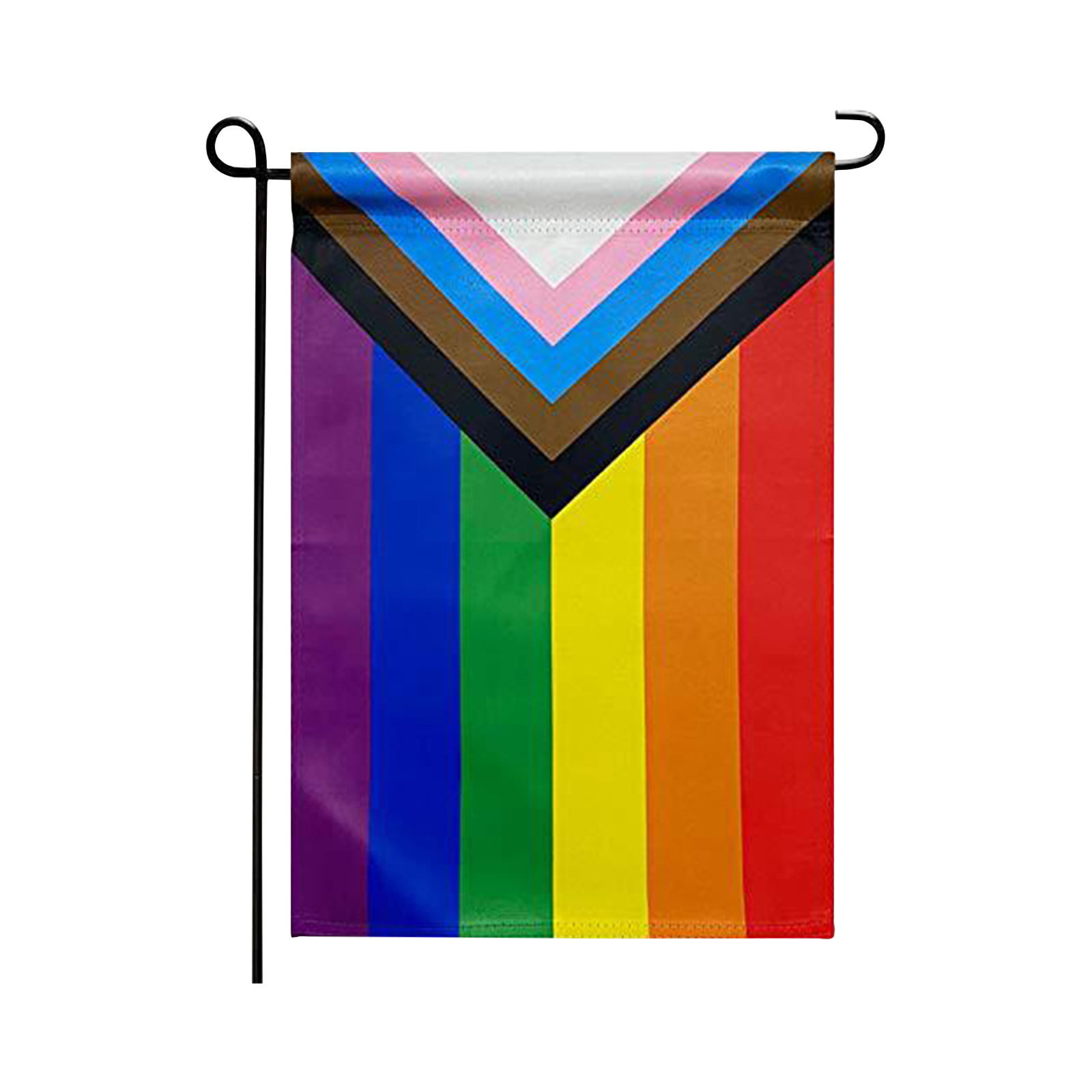 28x40 Embroidered Rainbow Gay Pride Sleeved Garden Flag 28"x40" nylon banner 