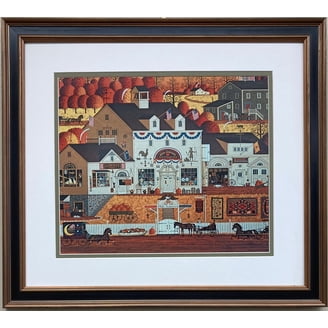 【2点セット】チャールズ・ワイソッキー 額装絵画 カントリー／ヴィンテージアート Charles Wysocki 