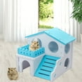 thumbnail image 3 of Walbest Wooden Hamster House, Double Layers Small Pet Playground with Slide, Hamster Hideout Hut Play Toys for Dwarf Hamster, Mouse, Rat and Other Small Animals, 3 of 6