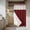 Red, variant on Vintage Dark Red No Hook Shower Curtain Waterproof,Bathroom Curtains with Snap in Liners and See Through Top Window,Farmhouse Retro Solid Color Linen Texture Hotel Bathtub Curtains Shower 36"Wx72"L