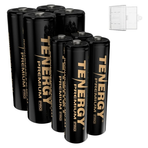 Tenergy Premium PRO Rechargeable AA and AAA Batteries Combo, High Capacity Low Self-Discharge 2800mah AA and 1100mAh NiMH AAA Battery, 8 Pack, 4 AA and 4 AAA