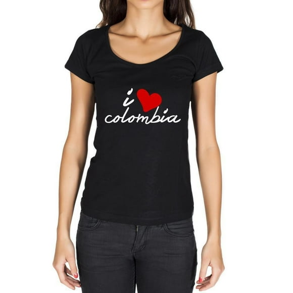 Women's Graphic T-Shirt I Love Colombia Eco-Friendly Limited Edition Short Sleeve Tee-Shirt Vintage Birthday Gift Ladies Novelty