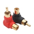 thumbnail image 5 of Ana 10×L-type RCA right -angle elbow 90 degrees RCA male to female audio connector, 5 of 8