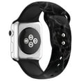 thumbnail image 7 of Compatible for Apple Watch Bands 44mm Soft Silicone Wristband with Full Body Clear Hard Temper Glass Screen Protector for iWatch Apple Watch Series SE/6/5/4 - Black Marble, 7 of 7