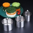 thumbnail image 6 of 3-Piece Stainless Steel Onigiri Rice Ball Mold Set - Non-Stick DIY Sushi Maker with Round Food Rings for Bento Lunch Preparation - Silver, 6 of 9
