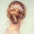 thumbnail image 3 of EeaseCA 2pcs Wedding Hair Comb Clips Rhinestone Pearl Hair Piece Bride Hair Comb Accessories, 3 of 7
