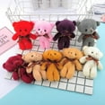 thumbnail image 2 of Car Keychain Kawaii Cute Small Gift Bag Accessories Bear Toy Backpack Pendant Bear Plush Toy Plush Keyring Stuffed Toy Siamese Bear Doll Bear Plush Keychain Teddy Bear Plush Toy GREY, 2 of 8