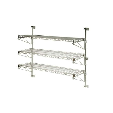 

24 Deep x 42 Wide x 33 High 3 Tier Adjustable Wall Mount Shelving Kit