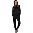 thumbnail image 3 of ToBeInStyle Women's French Terry Activewear Hooded Jacket & Pants, 3 of 7
