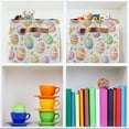 thumbnail image 6 of Easter Eggs Pattern Foldable Storage Basket,Canvas Fabric Foldable Storage Bins with Handles Open Home Storage Bins Boxes for Toy Book Shelf Closet Baskets, 6 of 9