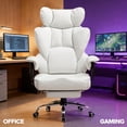 thumbnail image 3 of CloudRest Pro 400lbs Executive heavy duty office chair, High Back Ergonomic Computer Desk Chairwith Lumbar Back Support, white, 3 of 10