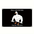thumbnail image 1 of Tapiz de pared Mess With Honk You Get Bonk, microtela de 150 x 90 cm, 1 of 3
