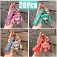 thumbnail image 2 of 20Pcs Hatsune Miku 6cm Kawaii Figure Keychain PVC Model Bag Pendant Anime Car Keyring Doll Cartoon Double Tail Girl Key Chain, 2 of 5