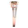 thumbnail image 3 of Clara Pucci 14K Rose Gold 2.32ct Champagne Solitaire with Accents Ring, 3 of 7