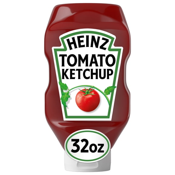 Heinz Tomato Ketchup Inverted Squeeze Bottle, 1 Bottle, for Easy Sharing and Easy Serving, 32 oz
