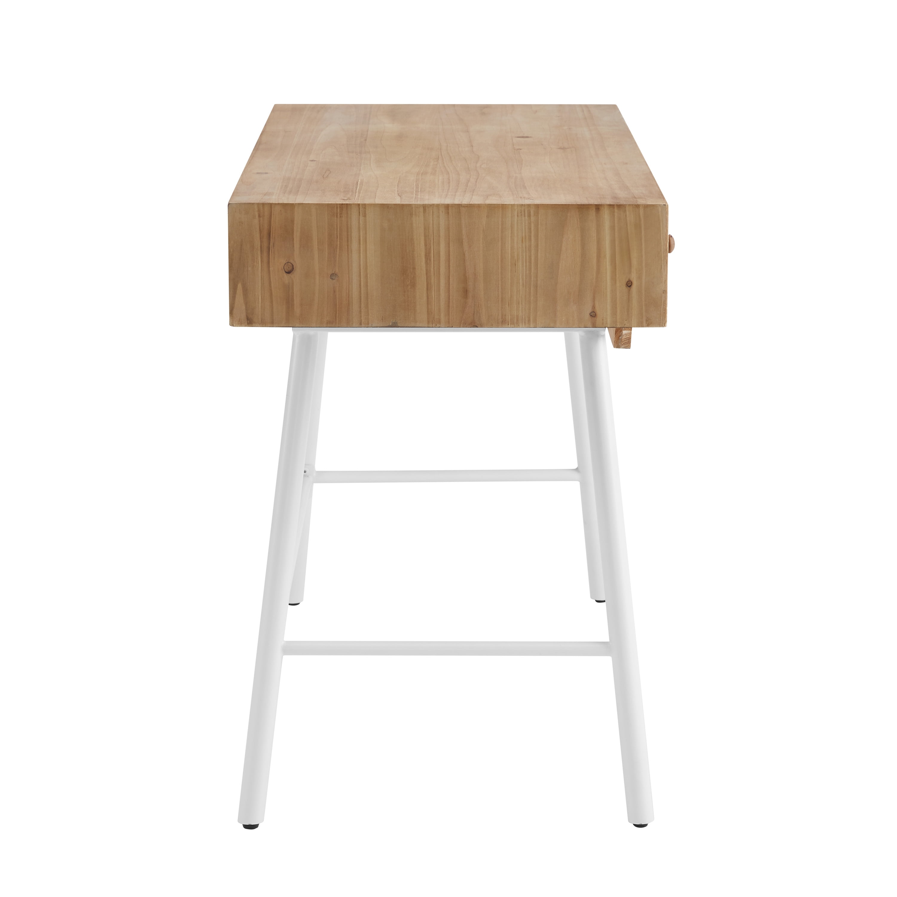Linon Kessinger 44" Writing Desk with 3 Drawers, Natural and White