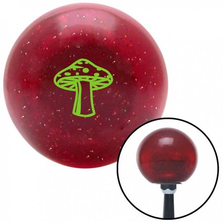 American Shifter Green Mushroom Red Metal Flake Shift Knob with M16 x 1.5 Insert Shifter Auto Manual Brody