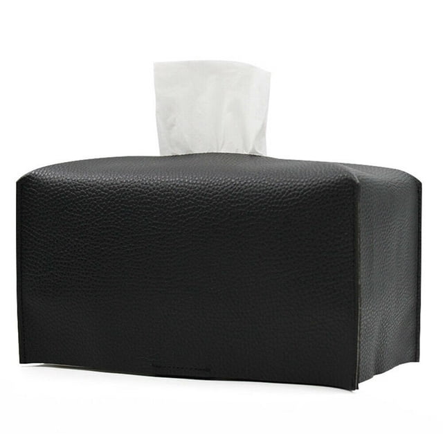 Boîte à Mouchoirs en Cuir Support Carré Distributeur de Papier en Rouleau